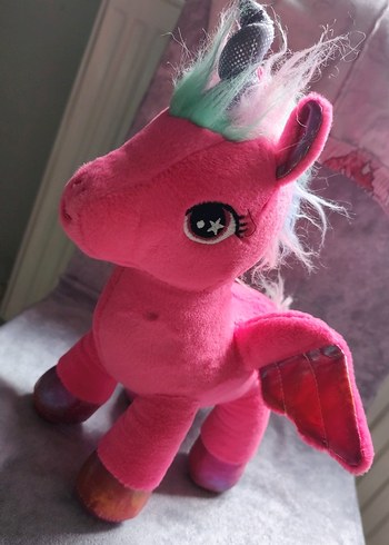 Pembe Kanatlı Peluş Oyuncak At