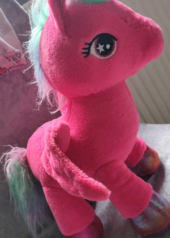 Beden Renk Pembe Kanatlı Peluş Oyuncak At