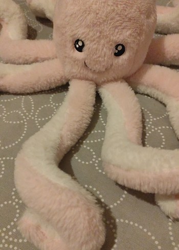 Pastel Pembe Peluş Ahtapot Oyuncak - Görsel 5