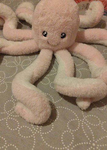 Pastel Pembe Peluş Ahtapot Oyuncak - Görsel 2