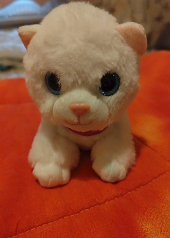 Beyaz Peluş Oyuncak Kedi pilli çalışıyor - Görsel 2