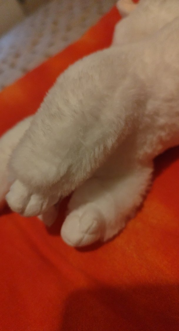 Beyaz Peluş Oyuncak Kedi pilli çalışıyor - Görsel 4