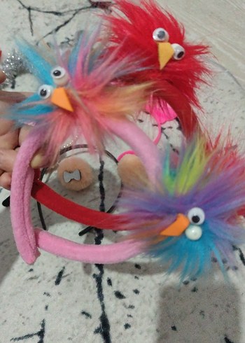 Renkli Desenli Çocuk Saç ışıklı bir tanesi taçlar - Görsel 3