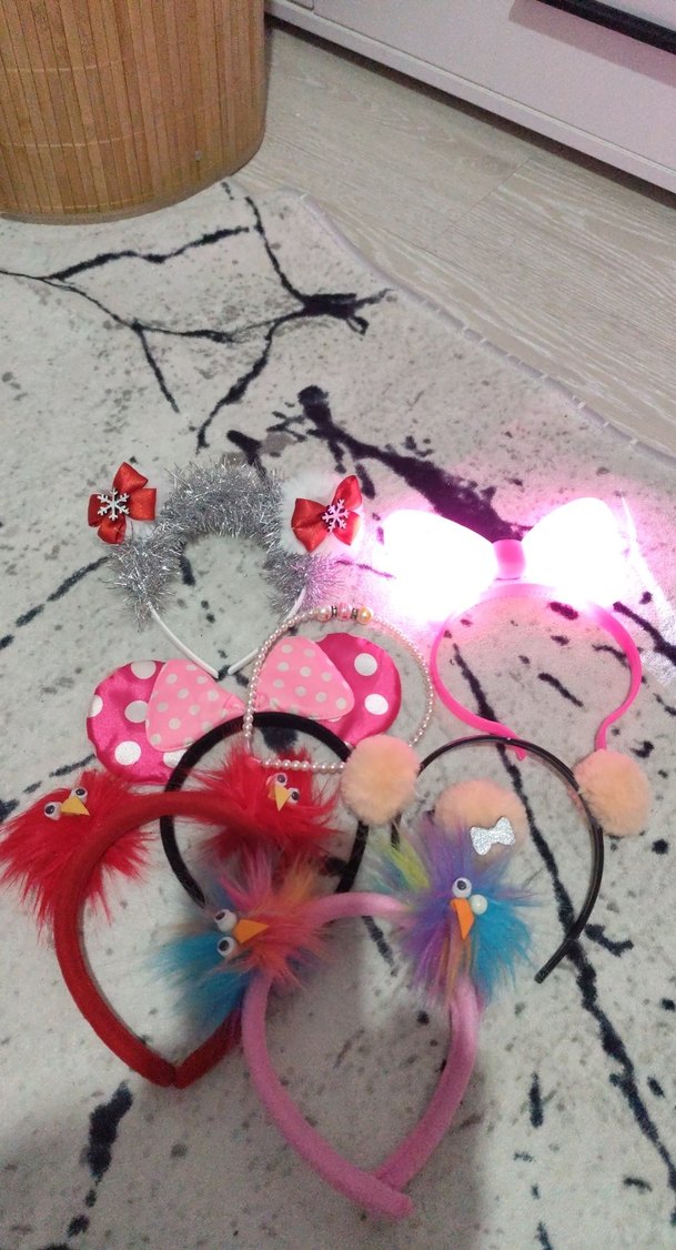 Renkli Desenli Çocuk Saç ışıklı bir tanesi taçlar - Görsel 2