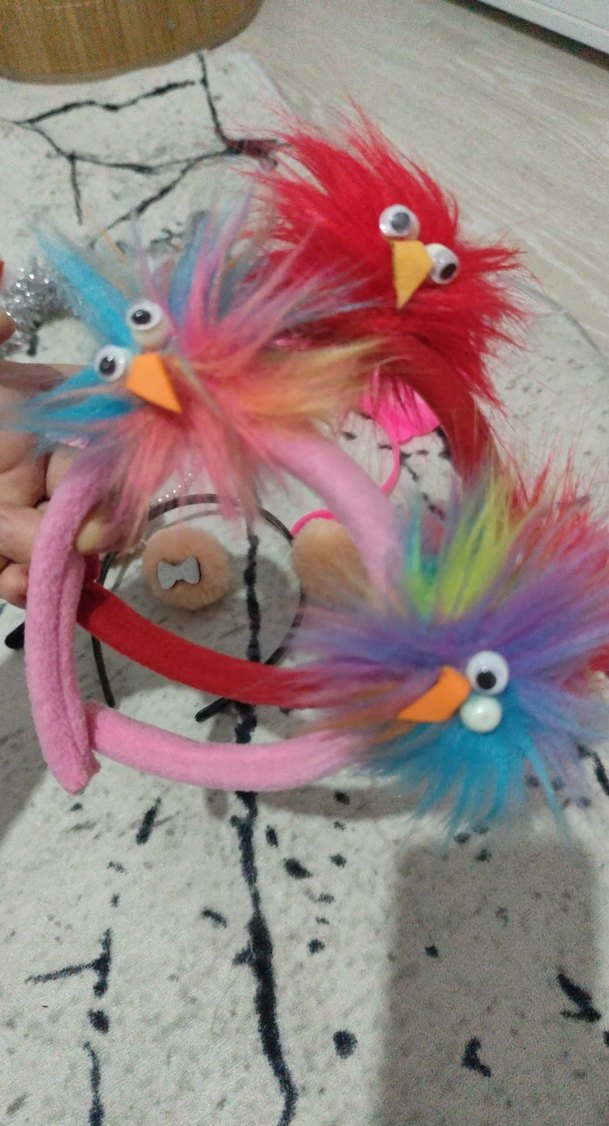 Renkli Desenli Çocuk Saç ışıklı bir tanesi taçlar - Görsel 3