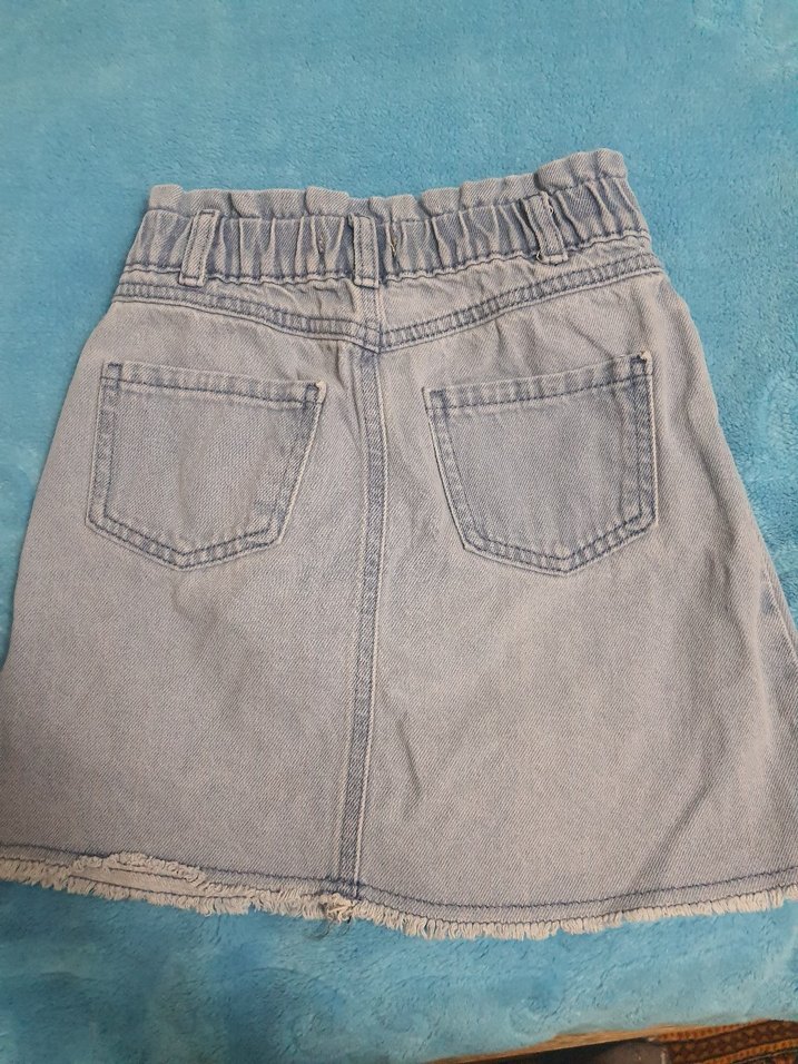 Pastel Mavi Denim Etek - Görsel 2