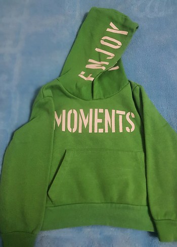 Kapüşonlu Yeşil Erkek Çocuk Sweatshirt - Görsel 2