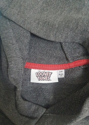 Kız Çocuk Gri Kapüşonlu Sweatshirt - Görsel 2