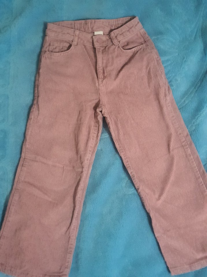 Kız Çocuk Bol Kesim Kahverengi Denim Pantolon - Görsel 4