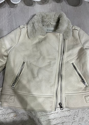 Stradivarius Stradivarius yumuşak dokulu, etnik desenli, camel midi mont