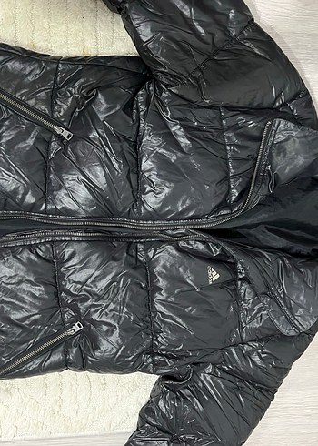 Adidas mont Siyah Fermuarlı Kadın Kışlık Mont