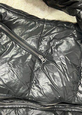 38 Beden Adidas mont Siyah Fermuarlı Kadın Kışlık Mont
