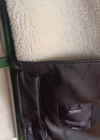 Pull and Bear Kürk Detaylı Kahverengi erkek Ceket - Görsel 7