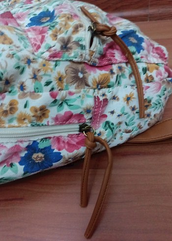 Çiçek Desenli mavi marka Sırt Çantası - Görsel 5