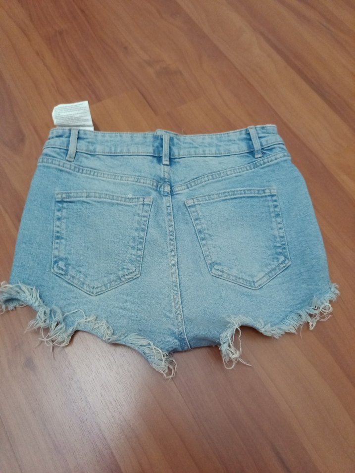 Zara  Mini Kot Şort - Görsel 3