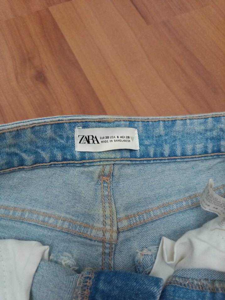 Zara  Mini Kot Şort - Görsel 2