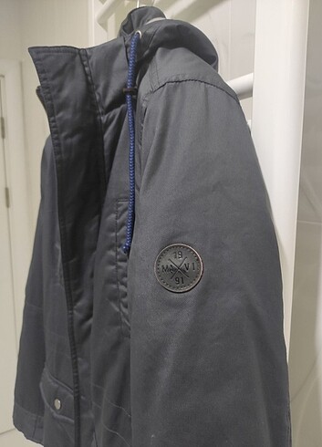 Mavi erkek mont parka 
