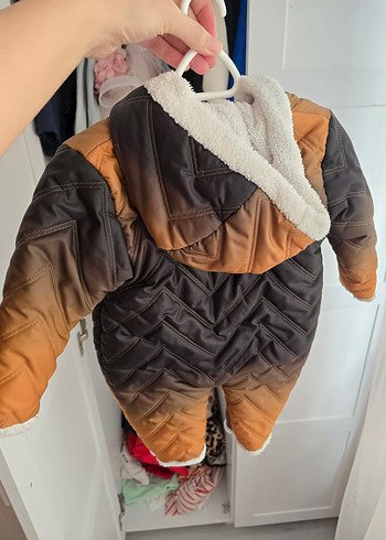 Kahverengi Kürklü Bebek Kar Tulumu 3_6 aydır - Görsel 2