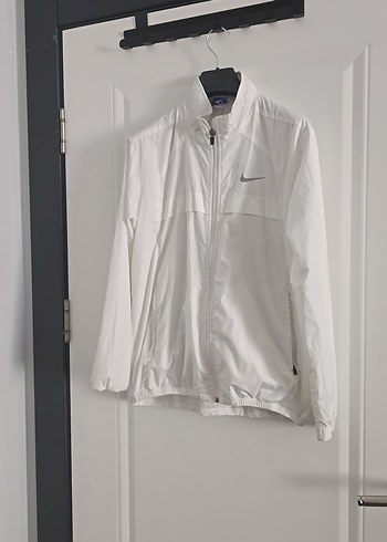 Bayan Beyaz Rahat Kesim Fermuarlı Yağmurluk - Görsel 4