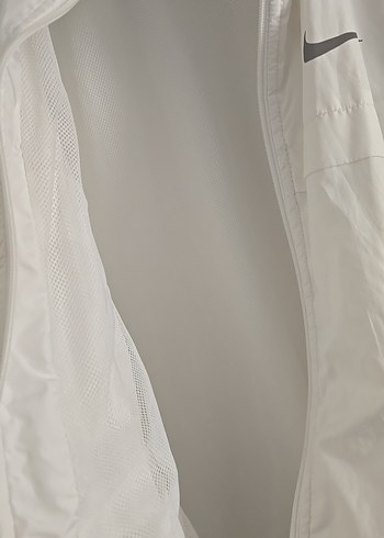 Bayan Beyaz Rahat Kesim Fermuarlı Yağmurluk - Görsel 5