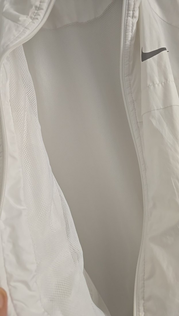 Bayan Beyaz Rahat Kesim Fermuarlı Yağmurluk - Görsel 5