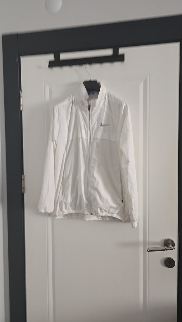 Bayan Beyaz Rahat Kesim Fermuarlı Yağmurluk - Görsel 2