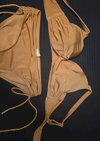 Kadın  Mini Bikini Takımı pudra rengi - Görsel 4