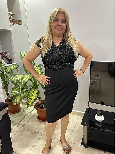 xl Beden Gece elbisesi