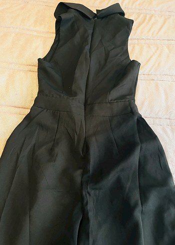 Kadın Siyah Uzun Kollu Goth Tulum - Görsel 4