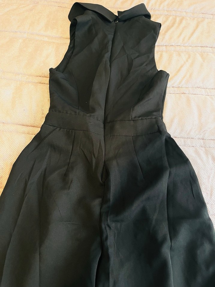 Kadın Siyah Uzun Kollu Goth Tulum - Görsel 4