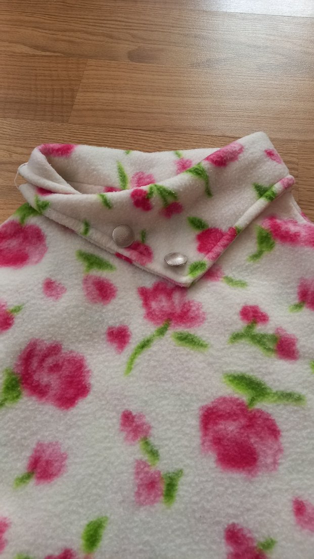 Çiçek Desenli Pembe Kız Çocuk Panço - Görsel 4