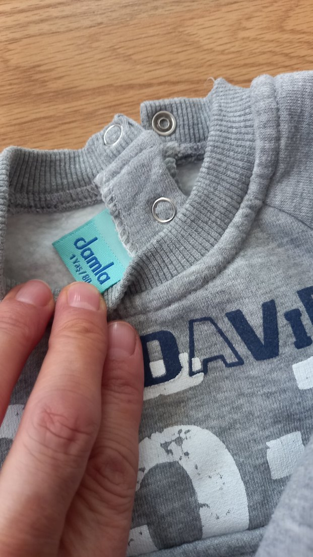 Gri Düğmeli Erkek Çocuk Sweatshirt - Görsel 3