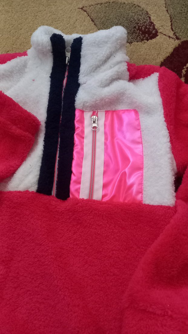 Kız Çocuk Renkli Fermuarlı sweatshirt - Görsel 5