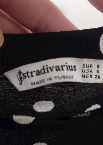 Siyah Puantiyeli Uzun Salaş Elbise - Görsel 5