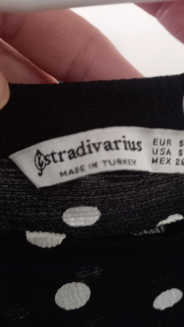 Siyah Puantiyeli Uzun Salaş Elbise - Görsel 4