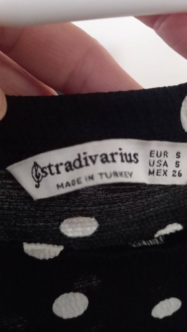 Siyah Puantiyeli Uzun Salaş Elbise - Görsel 5