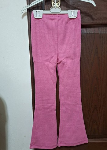 Pembe Örgü Kız Tayt - Görsel 5