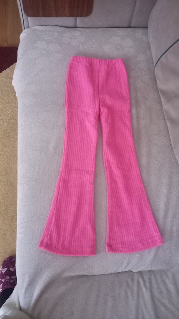 Pembe Örgü Kız Tayt - Görsel 4