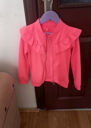 Kız Çocuk Pembe Fırfırlı Sweatshirt - Görsel 5