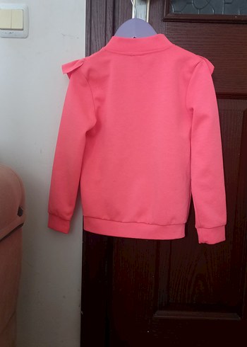 Kız Çocuk Pembe Fırfırlı Sweatshirt - Görsel 6