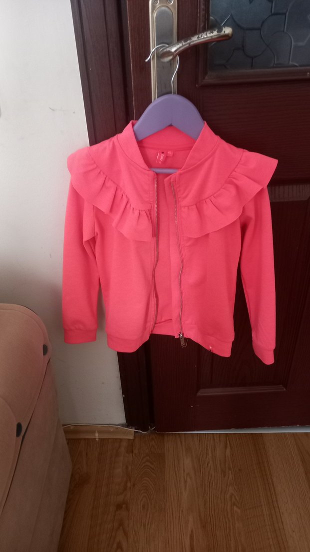 Kız Çocuk Pembe Fırfırlı Sweatshirt - Görsel 5