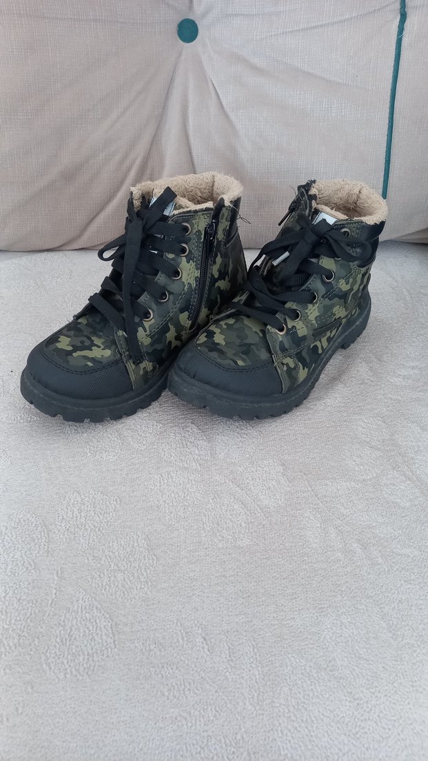 Kamuflaj Desenli Kürklü Çocuk Botu - Görsel 4