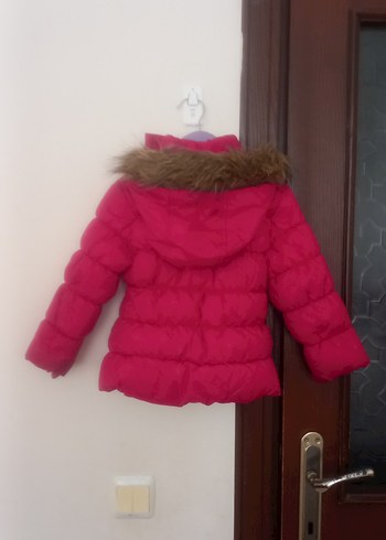 Kız Çocuk Pembe Düğmeli Mont - Görsel 4