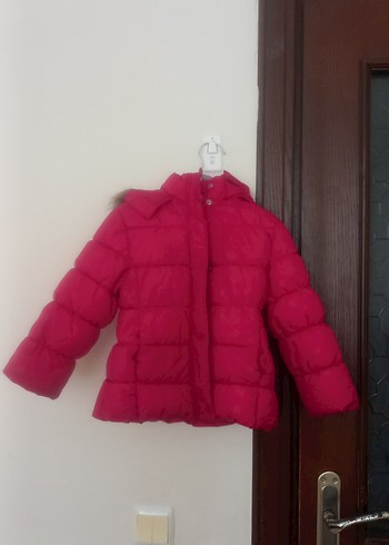 Kız Çocuk Pembe Düğmeli Mont - Görsel 8