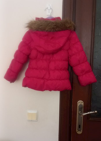 Kız Çocuk Pembe Düğmeli Mont - Görsel 6