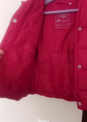 Kız Çocuk Pembe Düğmeli Mont - Görsel 10