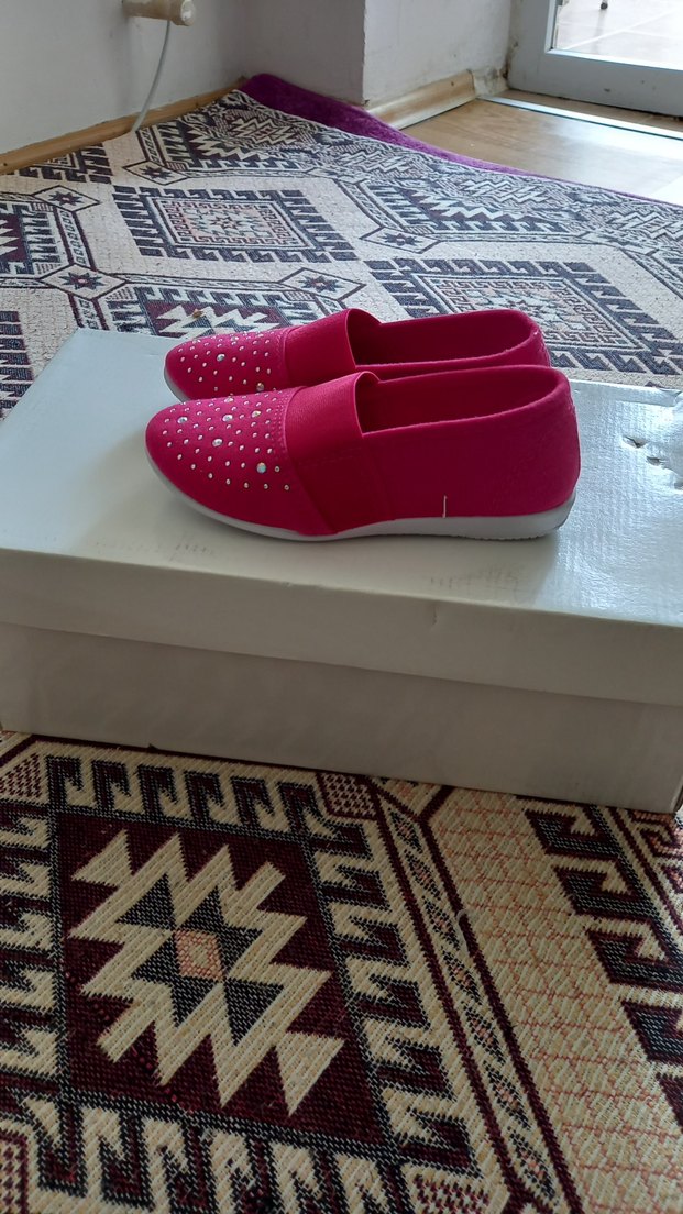 Kız Çocuk Pembe Payetli Loafer Ayakkabı - Görsel 2