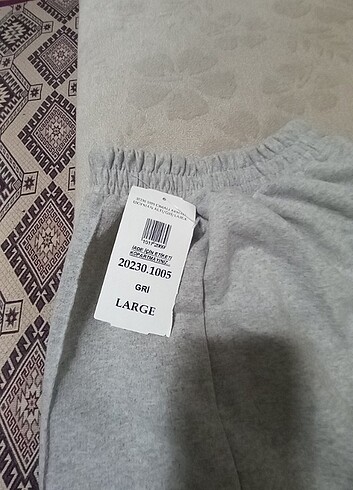 l Beden gri Renk Bol paça eşofman alti