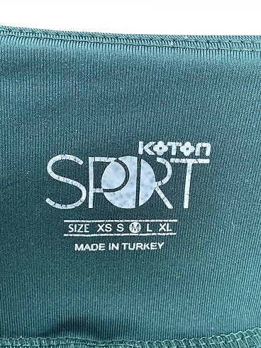 m Beden yeşil Renk Koton Tayt / Spor taytı %70 İndirimli.