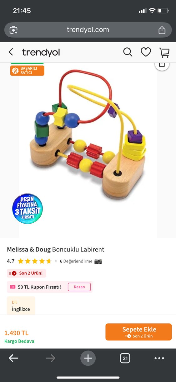 Melisa Doug eğitici oyuncak - Görsel 4